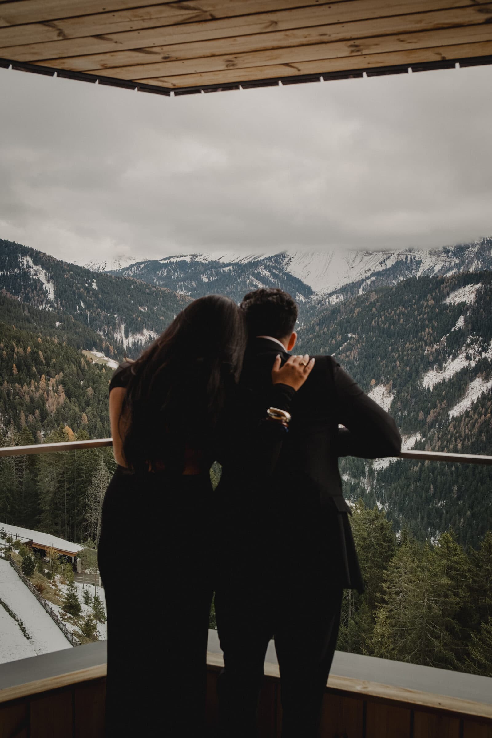 Julie & Paras embracing